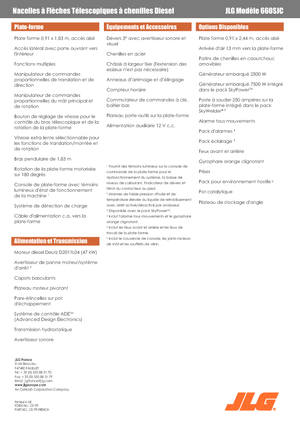 Lánctalpas teleszkópgémes munkaállványok JLG 660SJC