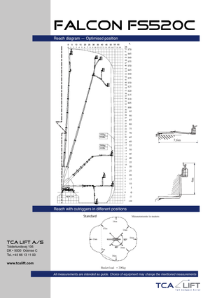 Lánctalpas teleszkópgémes munkaállványok Falcon Lifts FS 520 C 