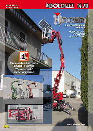 Lánctalpas töretőgémes munkaállványok Hinowa GL 14.70