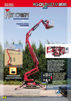 Lánctalpas töretőgémes munkaállványok Hinowa Goldlift 17.80 XL IIIS