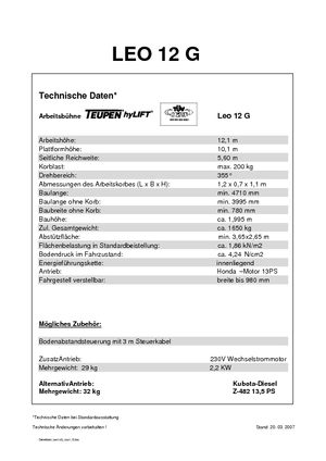 Lánctalpas töretőgémes munkaállványok TEUPEN Leo 12 G