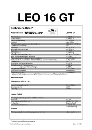 Lánctalpas töretőgémes munkaállványok TEUPEN Leo 16 GT