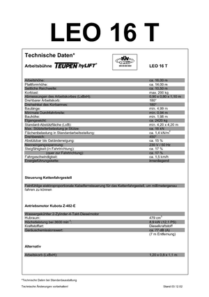 Lánctalpas töretőgémes munkaállványok TEUPEN Leo 16 T