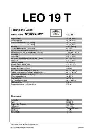 Lánctalpas töretőgémes munkaállványok TEUPEN Leo 19 T