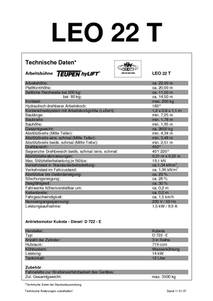Lánctalpas teleszkópgémes munkaállványok TEUPEN Leo 22 T