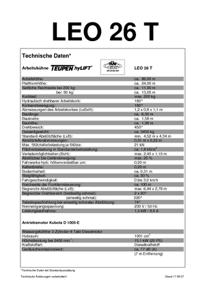 Lánctalpas teleszkópgémes munkaállványok TEUPEN Leo 26 T
