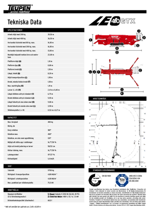 Lánctalpas töretőgémes munkaállványok TEUPEN LEO40GTX