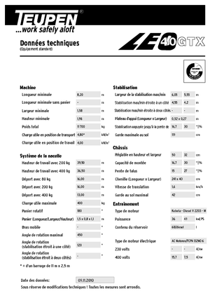 Lánctalpas töretőgémes munkaállványok TEUPEN LEO40GTX