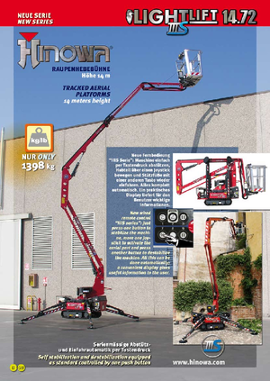 Lánctalpas töretőgémes munkaállványok Hinowa Lightlift 14.72 IIIS