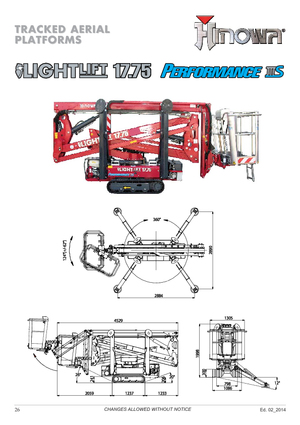 Lánctalpas töretőgémes munkaállványok Hinowa Lightlift 17.75 Performance IIIS MK3