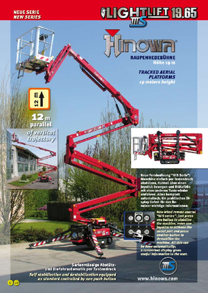 Lánctalpas töretőgémes munkaállványok Hinowa Lightlift 19.65 IIIS