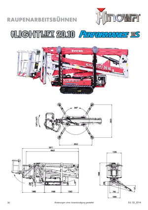 Lánctalpas töretőgémes munkaállványok Hinowa Lightlift 20.10 Performance IIIS MK3