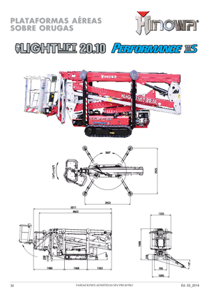 Lánctalpas töretőgémes munkaállványok Hinowa Lightlift 20.10 Performance IIIS MK3
