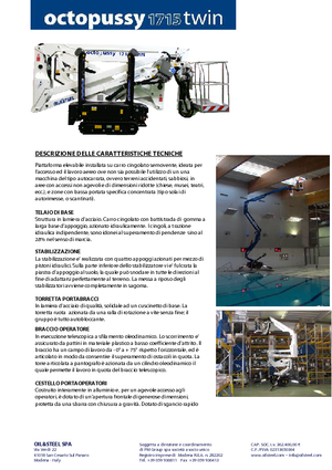 Lánctalpas töretőgémes munkaállványok Oil & Steel Octopussy 1715 Twin