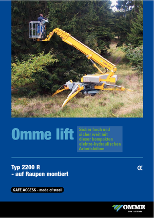 Lánctalpas teleszkópgémes munkaállványok OMMELIFT Omme 2200RBD