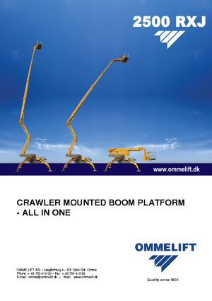 Lánctalpas töretőgémes munkaállványok OMMELIFT 2500 RBDXJ