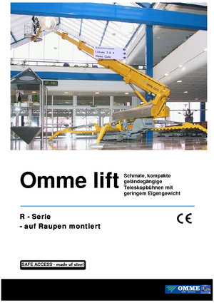 Lánctalpas teleszkópgémes munkaállványok OMMELIFT Omme 3000 RBD