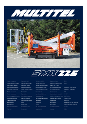 Lánctalpas töretőgémes munkaállványok Multitel SMX 225