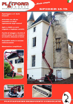 Lánctalpas töretőgémes munkaállványok Basket Spider 15.75 E-Pro