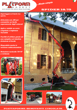 Lánctalpas töretőgémes munkaállványok Basket Spider 18.75