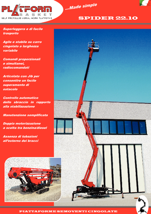 Lánctalpas töretőgémes munkaállványok Basket Spider 22.10