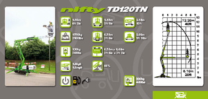 Lánctalpas töretőgémes munkaállványok Niftylift TD 120 TN