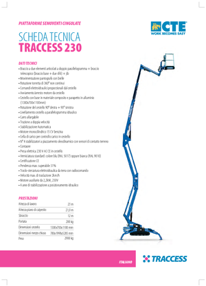 Lánctalpas töretőgémes munkaállványok CTE Traccess 230