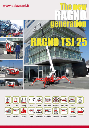 Lánctalpas teleszkópgémes munkaállványok Palazzani TSJ 25 C