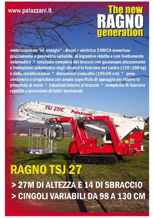 Lánctalpas teleszkópgémes munkaállványok Palazzani TSJ 27 C