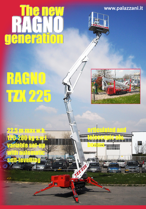 Lánctalpas töretőgémes munkaállványok Palazzani TZX 225 C 