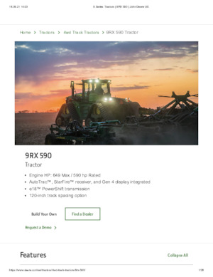 Lánctalpas traktorok John Deere 9RX 590