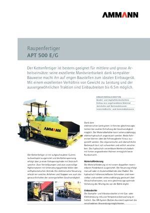 Lánctalpas finiserek Ammann AFT 500 E/G