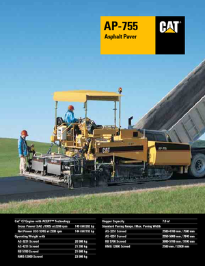 Lánctalpas finiserek Caterpillar AP755