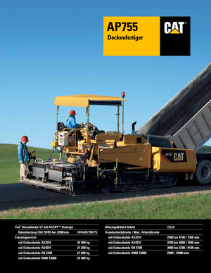 Lánctalpas finiserek Caterpillar AP755