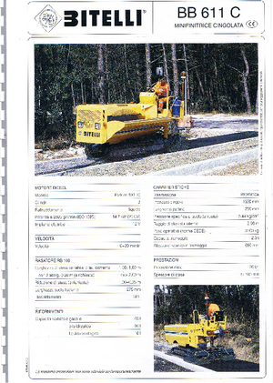 Lánctalpas finiserek Bitelli BB 611 C-RB 160