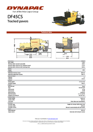 Lánctalpas finiserek Dynapac DF 45 CS