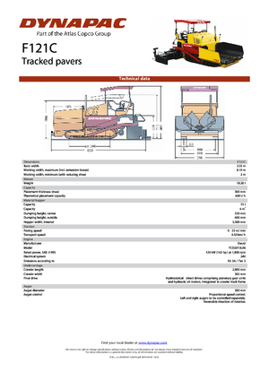 Lánctalpas finiserek Dynapac F 121 C