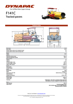 Lánctalpas finiserek Dynapac F 141 C