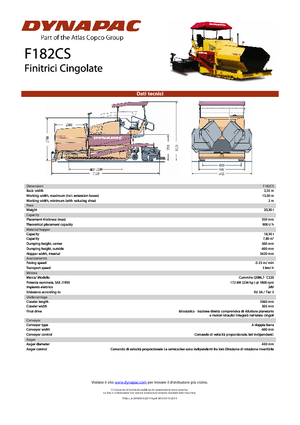 Lánctalpas finiserek Dynapac F 182 CS