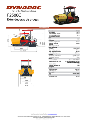 Lánctalpas finiserek Dynapac F 2500 C 