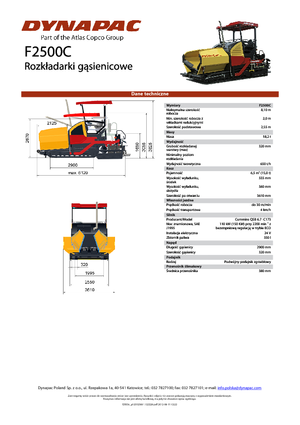 Lánctalpas finiserek Dynapac F 2500 C 