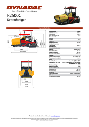 Lánctalpas finiserek Dynapac F 2500 C 