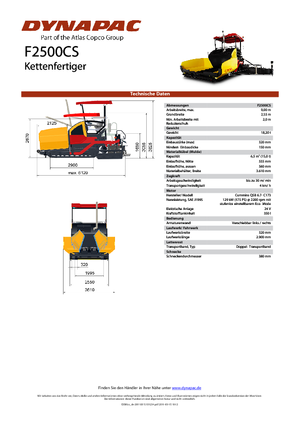 Lánctalpas finiserek Dynapac F 2500 CS