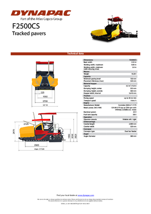 Lánctalpas finiserek Dynapac F 2500 CS