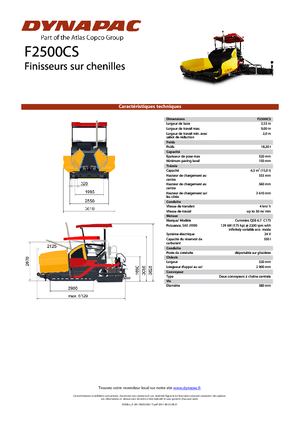 Lánctalpas finiserek Dynapac F 2500 CS