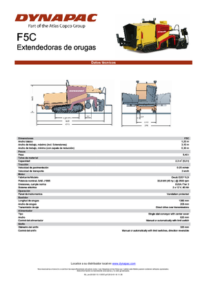 Lánctalpas finiserek Dynapac F 5 C