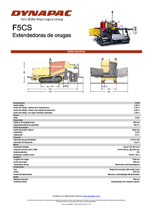 Lánctalpas finiserek Dynapac F 5 CS