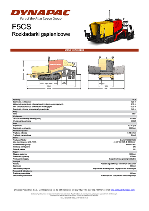 Lánctalpas finiserek Dynapac F 5 CS
