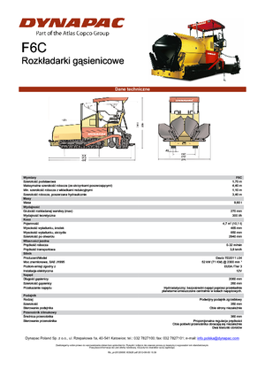 Lánctalpas finiserek Dynapac F 6 C