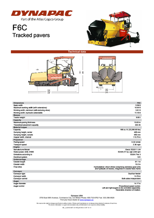 Lánctalpas finiserek Dynapac F 6 C